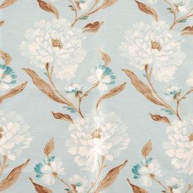Vintage Printed Curtain Fabric Eau de Nil