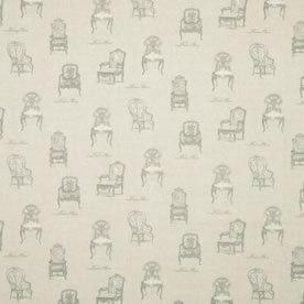 Vintage Chairs Curtain Fabric Charcoal