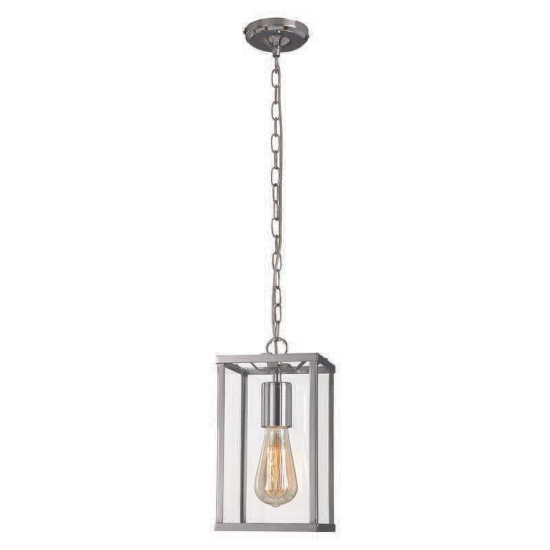 Theo Glass Lantern Chrome