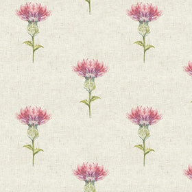 Thistle Curtain Fabric Rosso