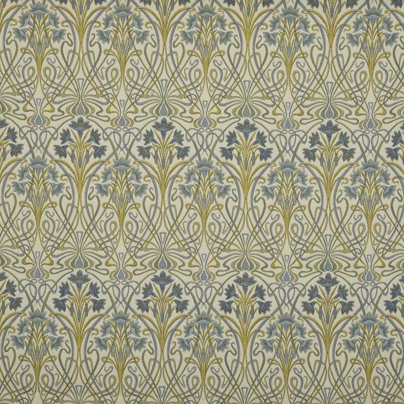 Tiffany Curtain Fabric Roll End 2.1m Prussian