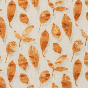 Tivoli Floral Curtain Fabric Burnt Orange