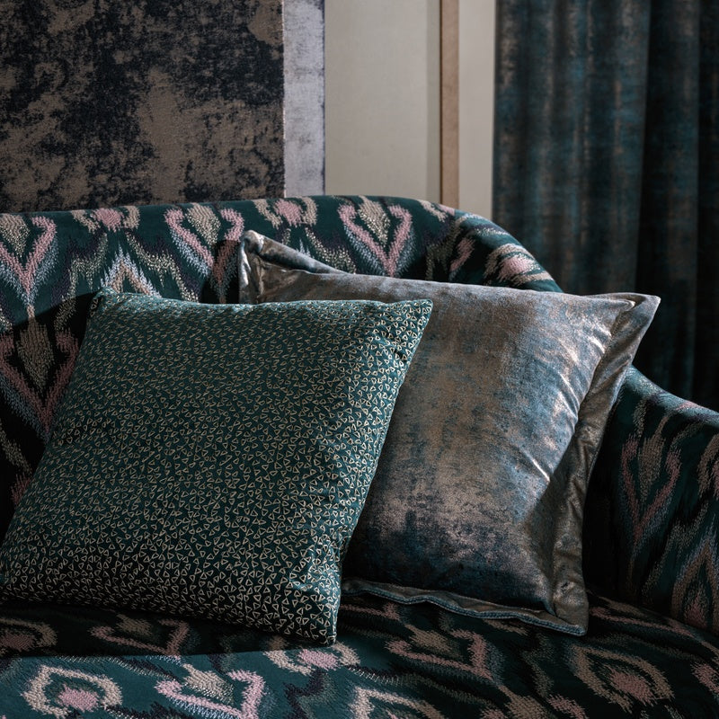 Velluto Curtain Fabric Teal