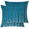 Orla Kiely Velvet Earlybird Feather Filled Cushion 50cm x 50cm Azure
