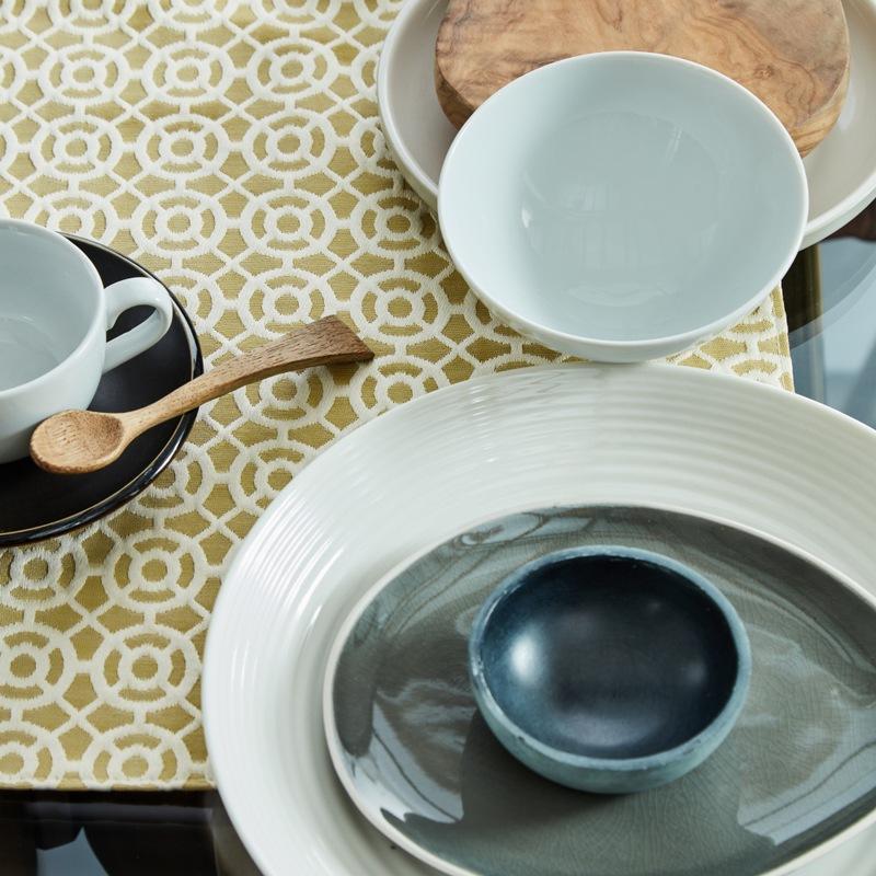 iLiv Maze Fabric Ochre