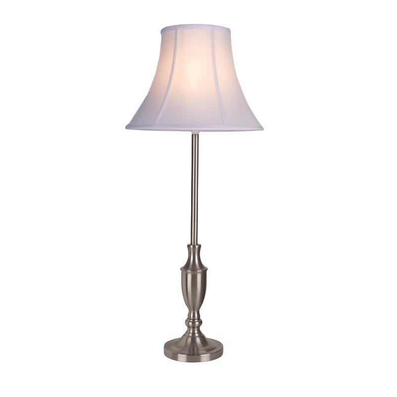 Vienna Candlestick Large Table Lamp Satin Chrome