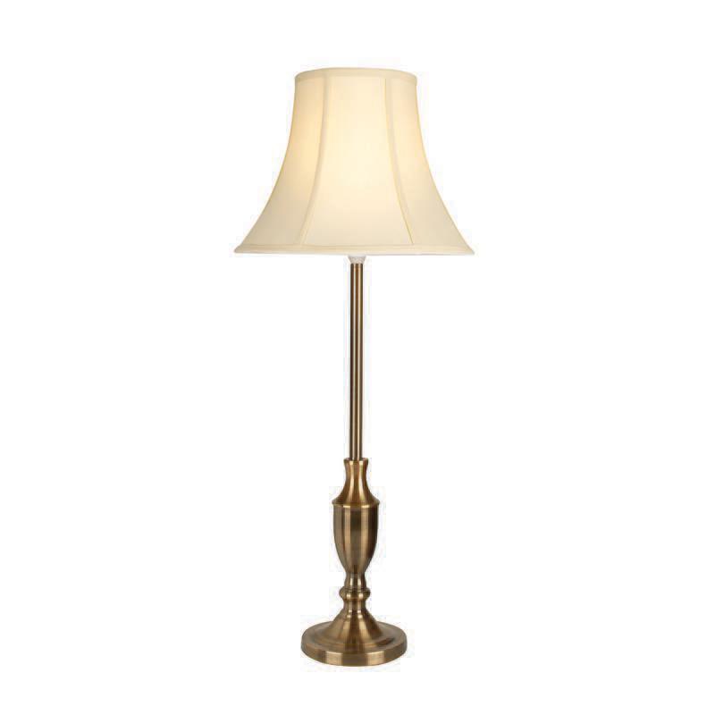 Vienna Candlestick Large Table Lamp Antique Brass