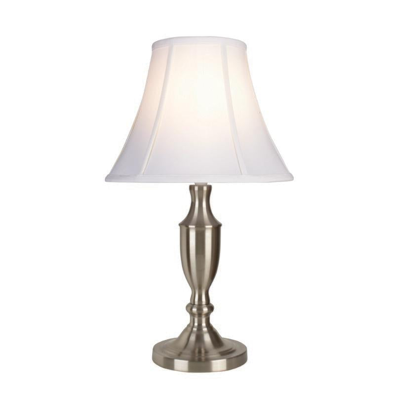 Vienna Candlestick Table Lamp Satin Chrome