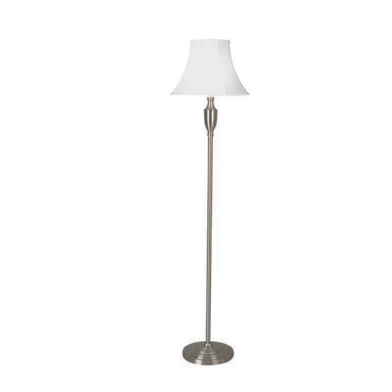 Vienna Candlestick Floor Lamp Satin Chrome