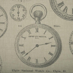 Vintage Clock Charcoal