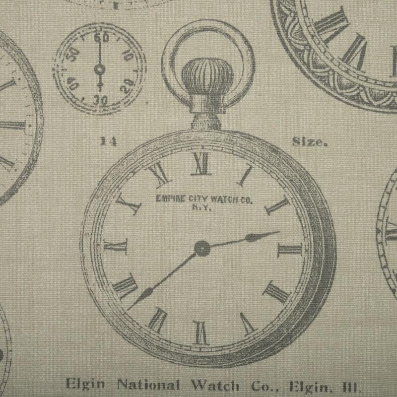 Vintage Clock Charcoal