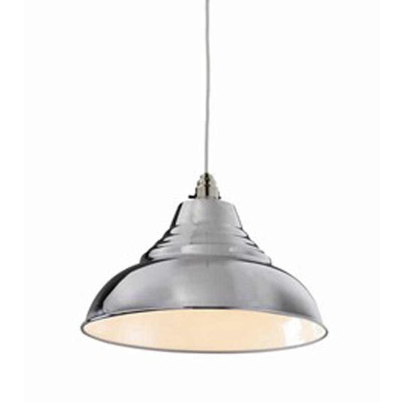 Vintage Metal Pendant Chrome