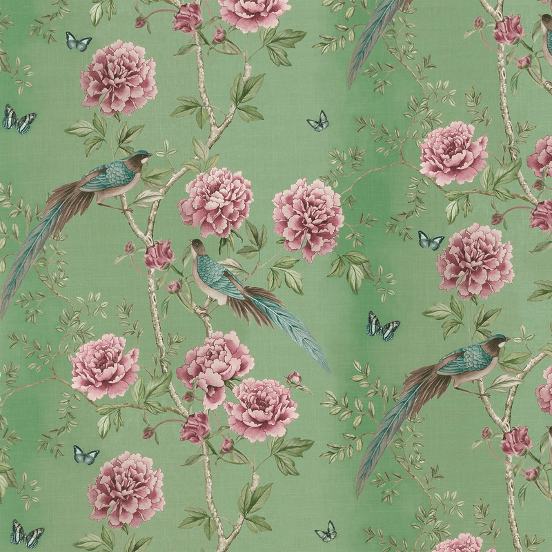 Paloma Home Vintage Chinoiserie Fabric Jade