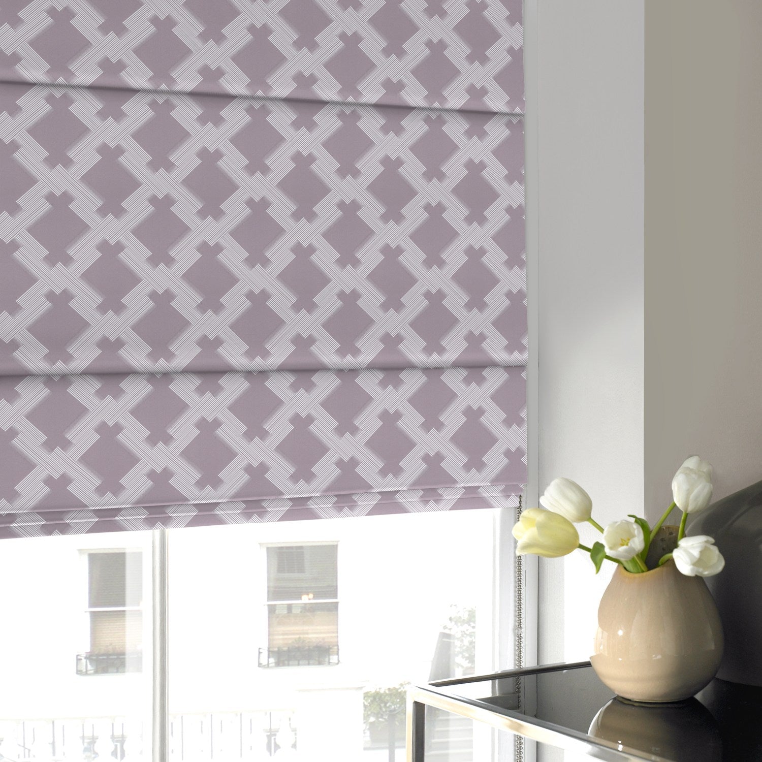 Virginia Roman Blind Mauve