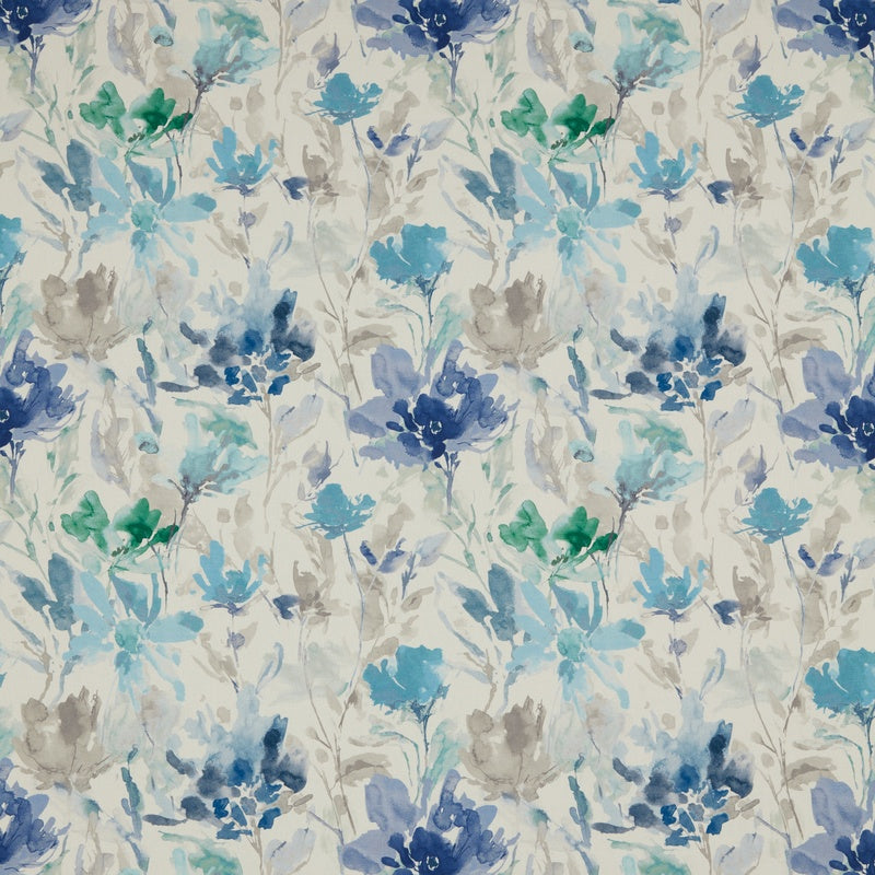 iLiv Water Meadow Digitally Printed Fabric Cobalt