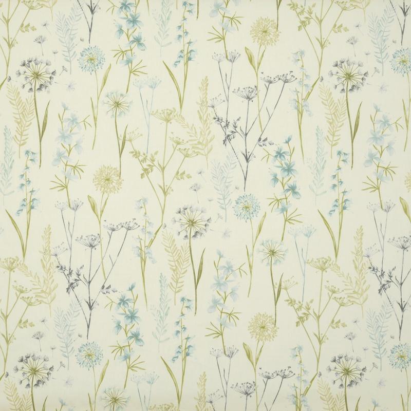 Wild Flower Fabric Teal