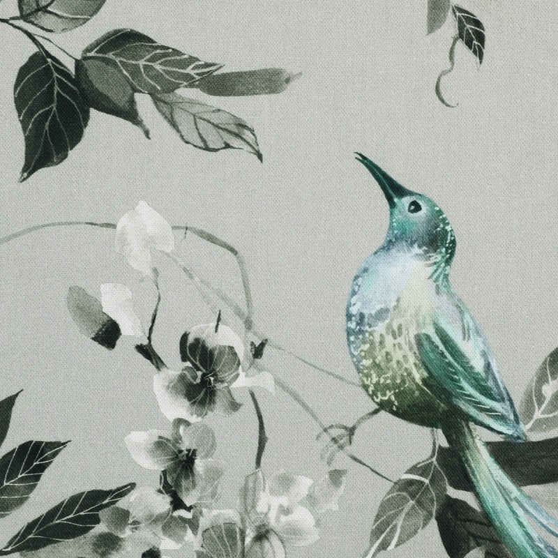 Linda Barker Wisteria Fabric Grey-Black