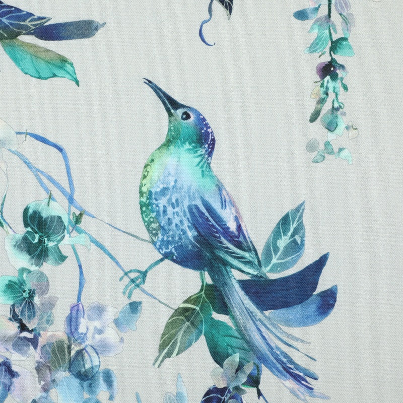 Linda Barker Wisteria Fabric Midnight-Silver