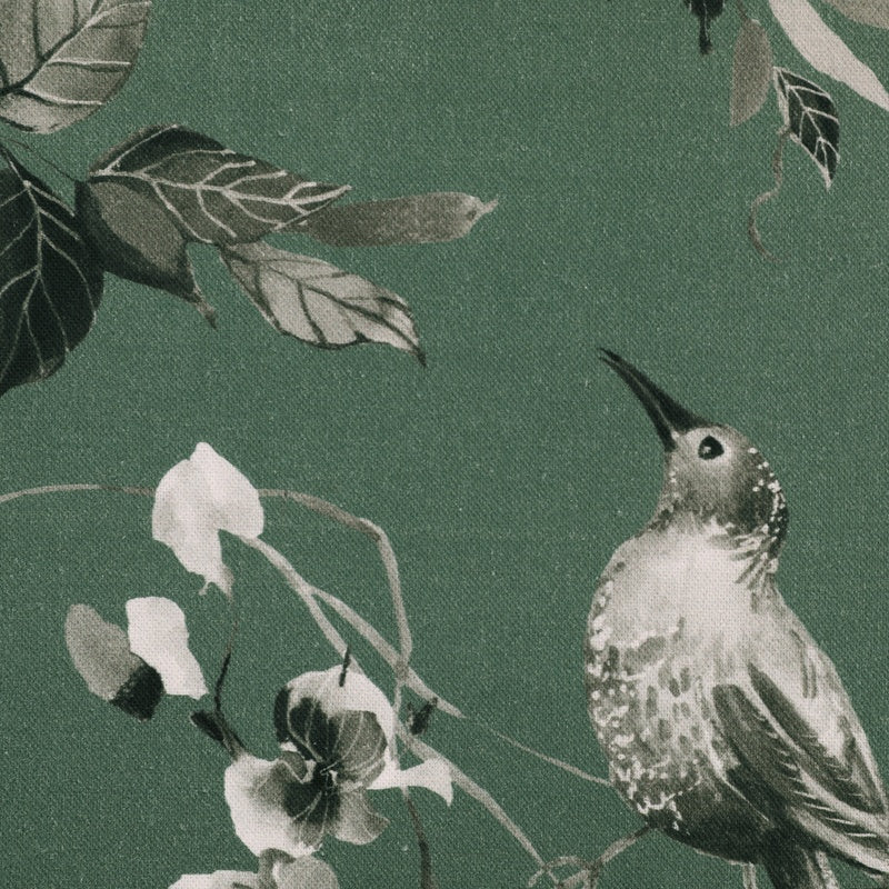 Linda Barker Wisteria Fabric Sage-Grey