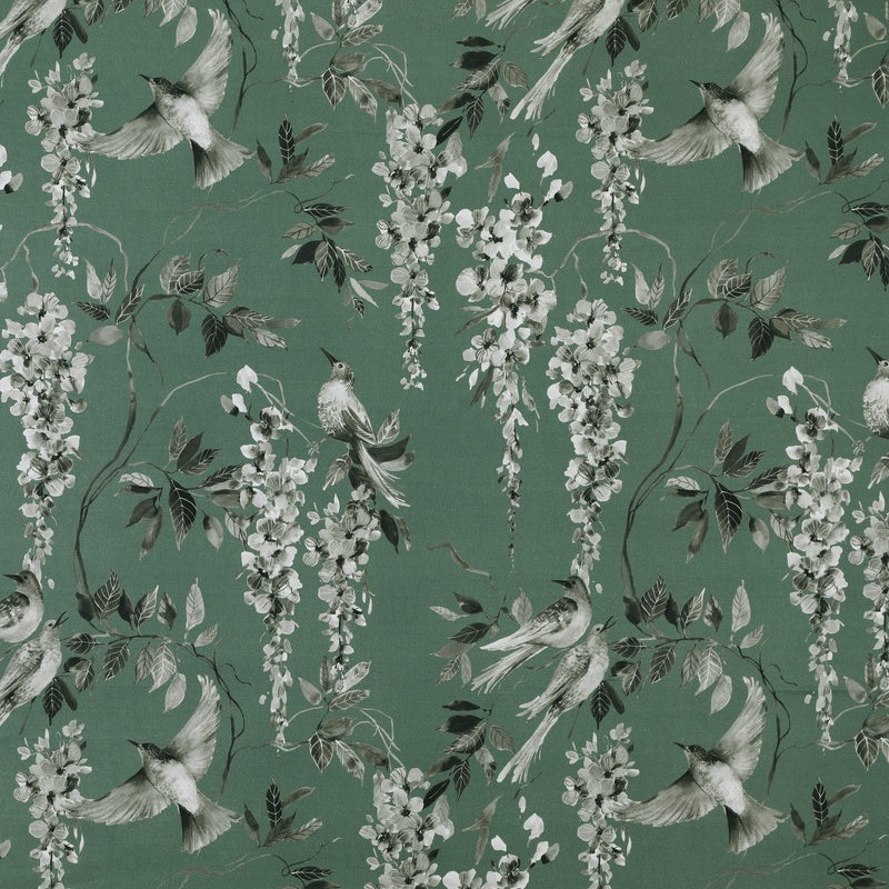 Linda Barker Wisteria Fabric Sage-Grey