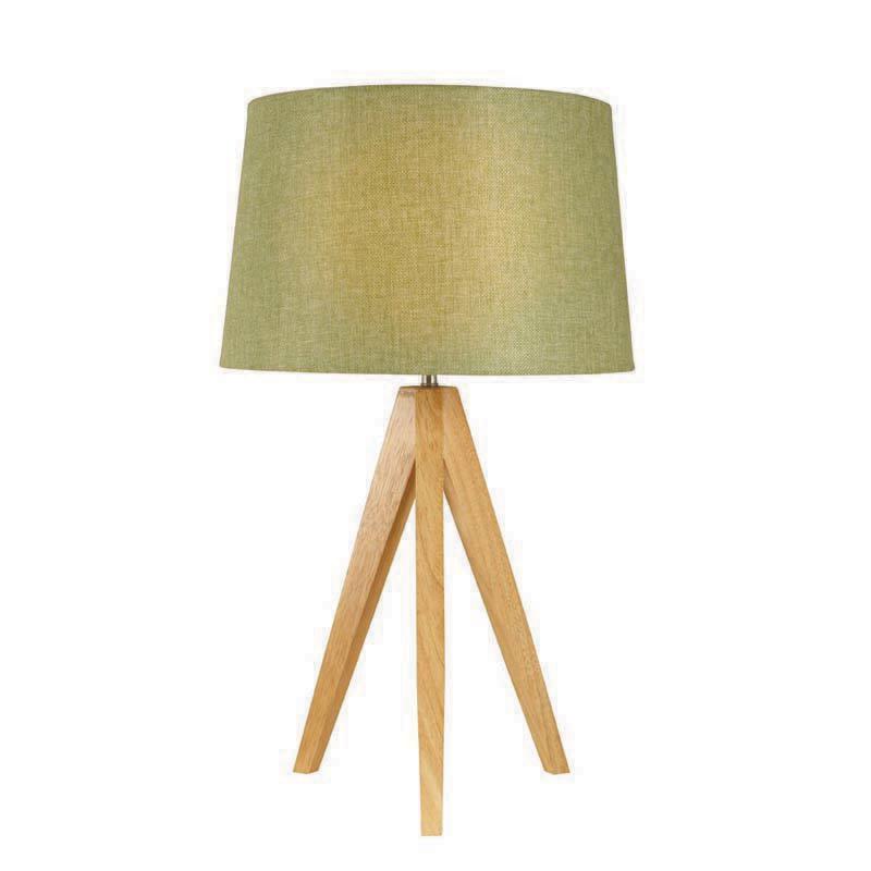 Wooden Tripod Table Lamp Olive