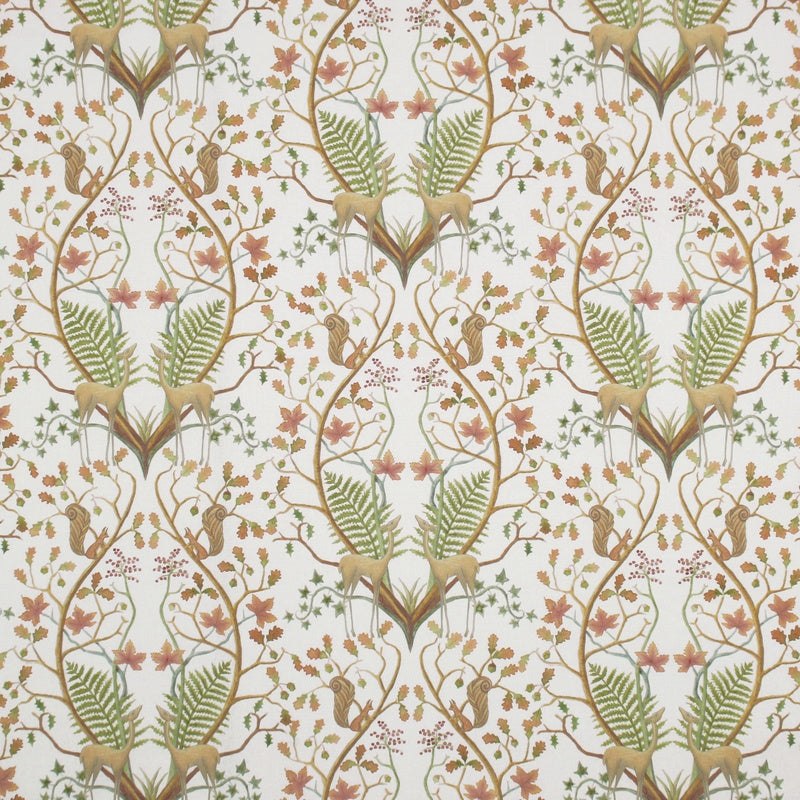 The Chateau by Angel Strawbridge Woodland Trail Curtain Fabric Cream