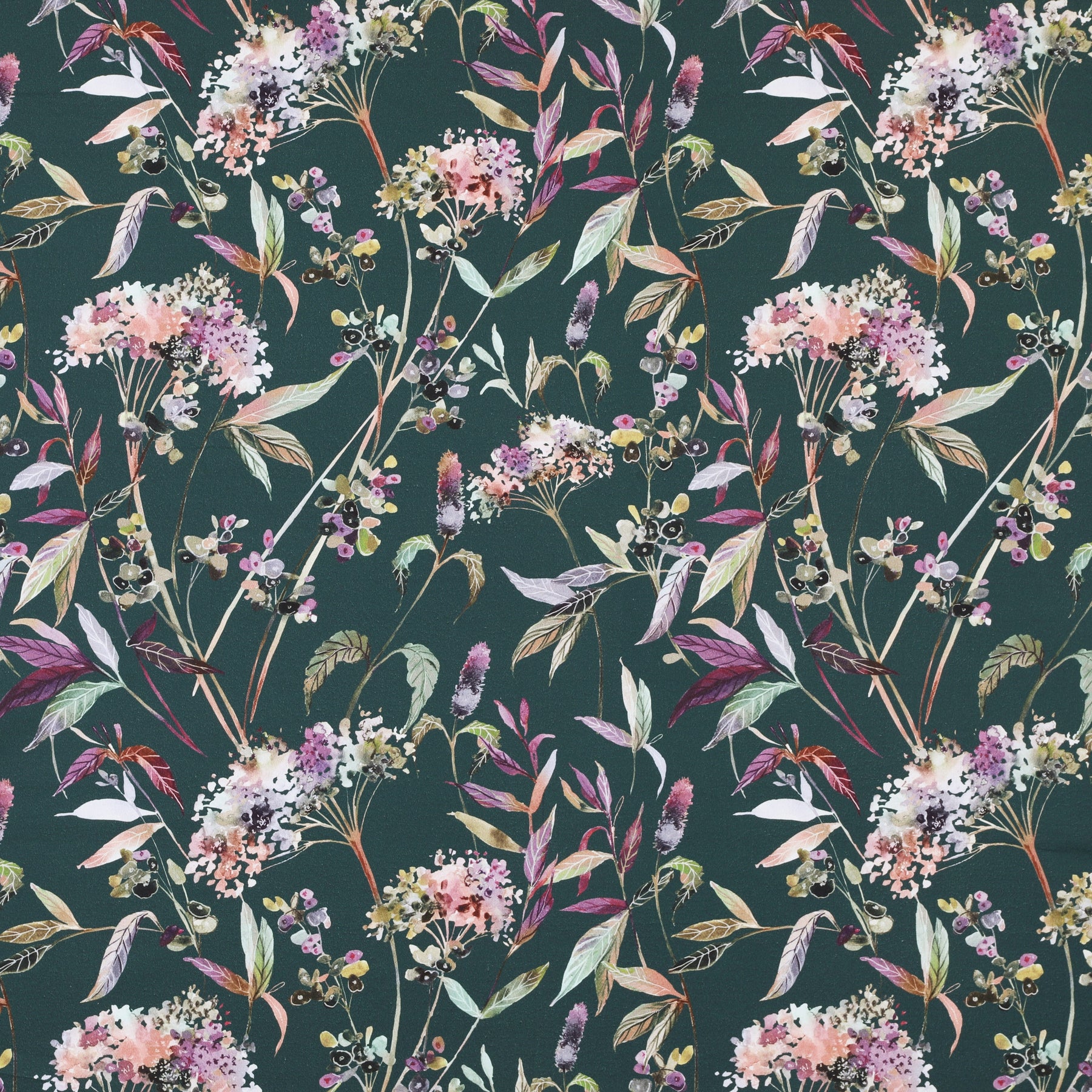 Linda Barker Yarrows Fabric Autumn-Green