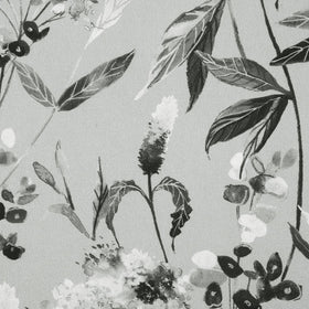 Linda Barker Yarrows Fabric Grey-Black